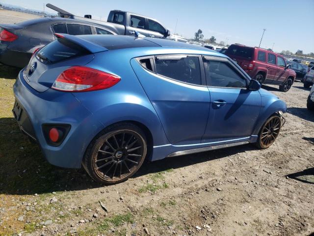 KMHTC6AE2GU250596 - 2016 HYUNDAI VELOSTER TURBO BLUE photo 3