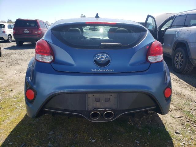 KMHTC6AE2GU250596 - 2016 HYUNDAI VELOSTER TURBO BLUE photo 6