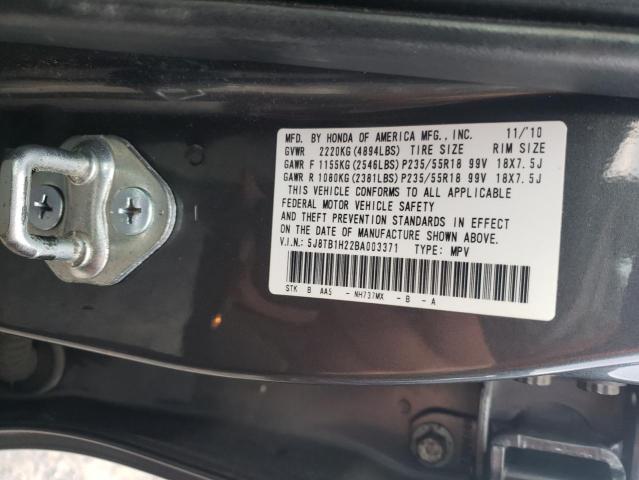 5J8TB1H22BA003371 - 2011 ACURA RDX GRAY photo 13