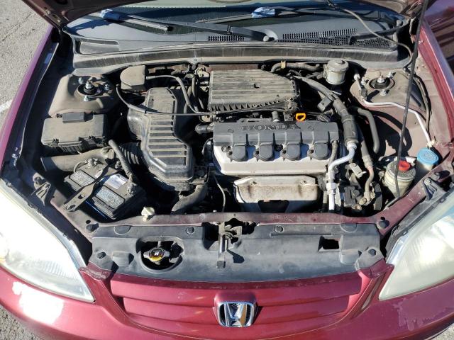 2HGES16582H548952 - 2002 HONDA CIVIC LX BURGUNDY photo 11