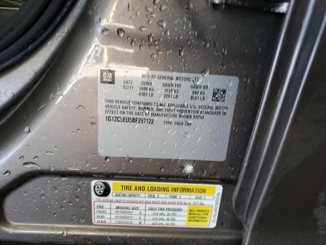 1G1ZC5EU5BF297122 - 2011 CHEVROLET MALIBU 1LT BROWN photo 12