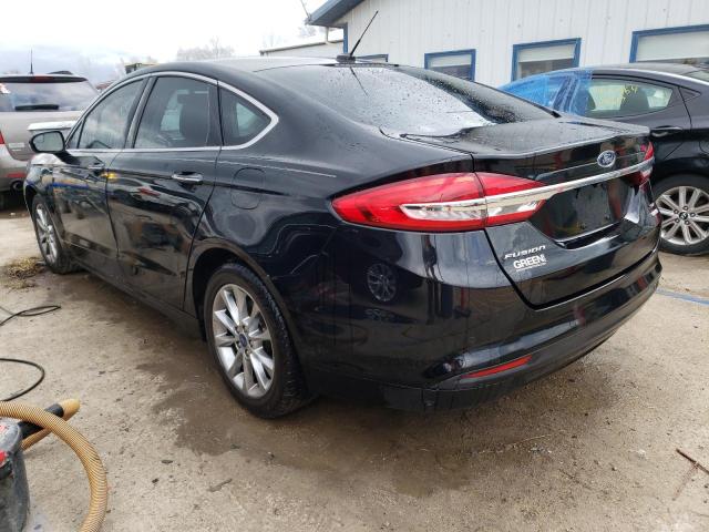 3FA6P0HD0HR340358 - 2017 FORD FUSION SE BLACK photo 2