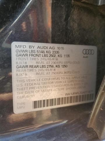 WA1UFAFL2GA011877 - 2016 AUDI A4 ALLROAD PREMIUM PLUS CHARCOAL photo 12