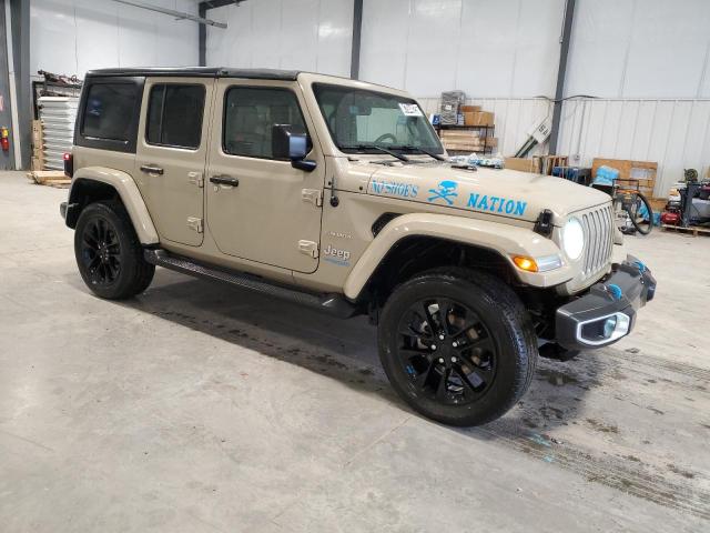 1C4JJXP60NW271097 - 2022 JEEP WRANGLER U SAHARA 4XE TAN photo 4