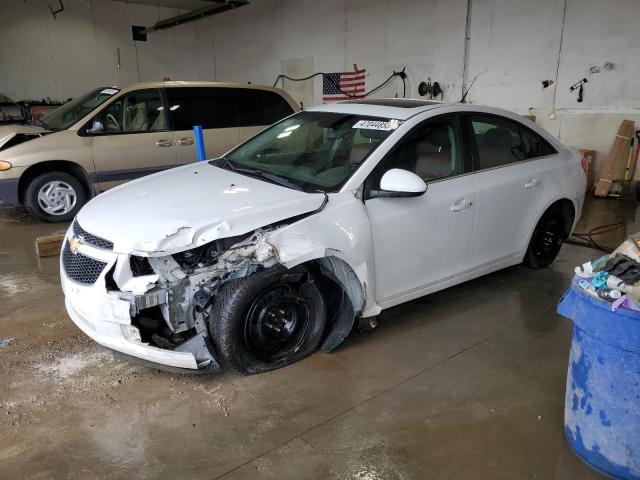 1G1PE5SB0D7186933 - 2013 CHEVROLET CRUZE LT WHITE photo 1