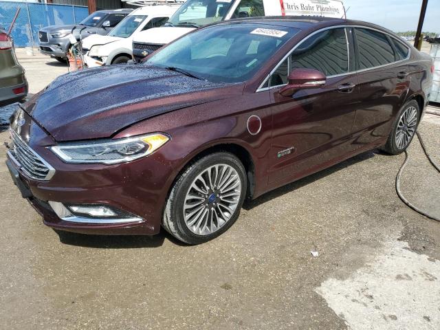 3FA6P0SU8HR309805 - 2017 FORD FUSION TITANIUM PHEV BURGUNDY photo 1