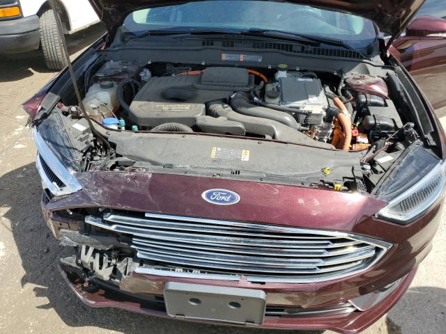 3FA6P0SU8HR309805 - 2017 FORD FUSION TITANIUM PHEV BURGUNDY photo 11