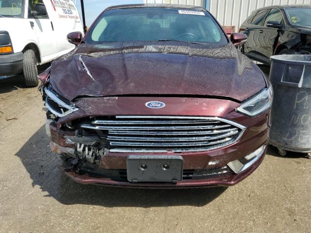 3FA6P0SU8HR309805 - 2017 FORD FUSION TITANIUM PHEV BURGUNDY photo 5