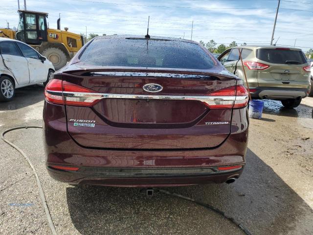 3FA6P0SU8HR309805 - 2017 FORD FUSION TITANIUM PHEV BURGUNDY photo 6