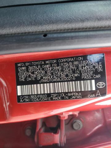 JTKKU10458J020216 - 2008 TOYOTA SCION XD RED photo 12