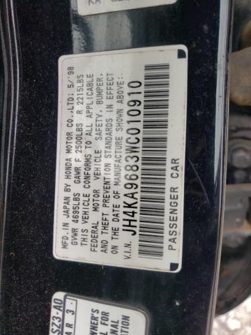 JH4KA9683WC010910 - 1998 ACURA 3.5RL SE BLACK photo 12