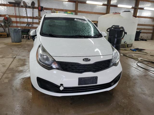 KNADM4A35E6399074 - 2014 KIA RIO LX WHITE photo 5