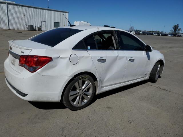 1G1PH5S90B7256190 - 2011 CHEVROLET CRUZE LTZ WHITE photo 3