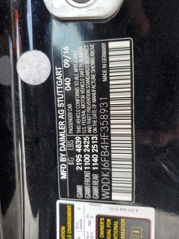 WDDKJ6FB4HF358931 - 2017 MERCEDES-BENZ E 400 BLACK photo 12