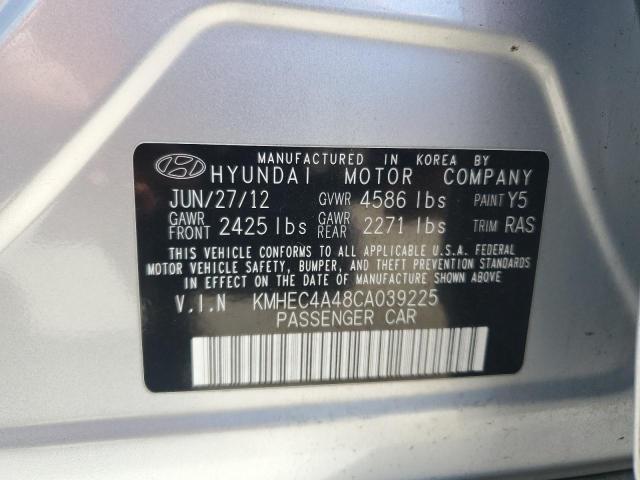 KMHEC4A48CA039225 - 2012 HYUNDAI SONATA HYBRID SILVER photo 12