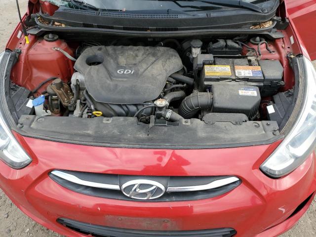 KMHCT4AE1FU880838 - 2015 HYUNDAI ACCENT GLS RED photo 11