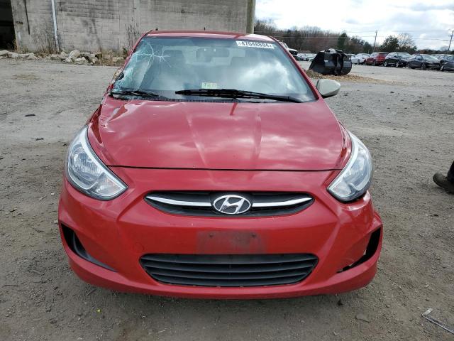 KMHCT4AE1FU880838 - 2015 HYUNDAI ACCENT GLS RED photo 5