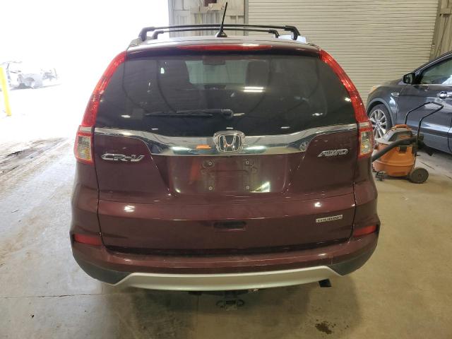 5J6RM4H9XFL095061 - 2015 HONDA CR-V TOURING BURGUNDY photo 6