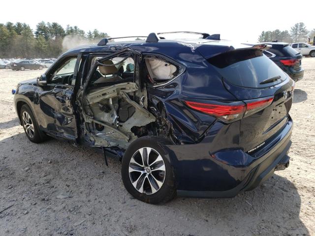 5TDHZRBH3NS198397 - 2022 TOYOTA HIGHLANDER XLE 蓝色 照片 2