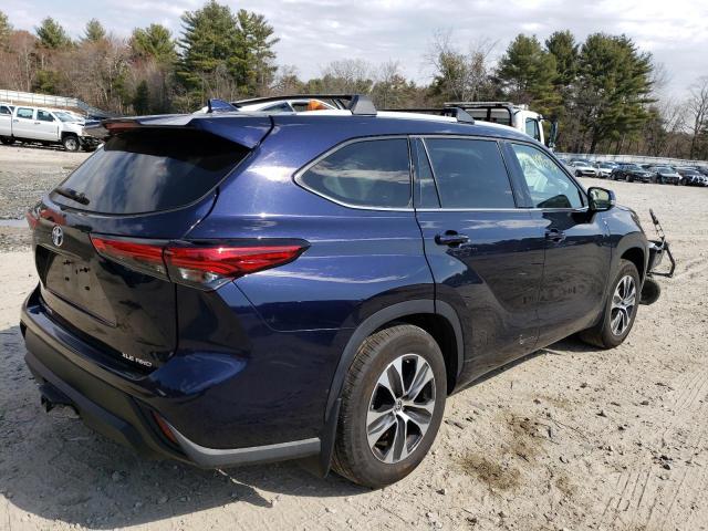 5TDHZRBH3NS198397 - 2022 TOYOTA HIGHLANDER XLE 蓝色 照片 3
