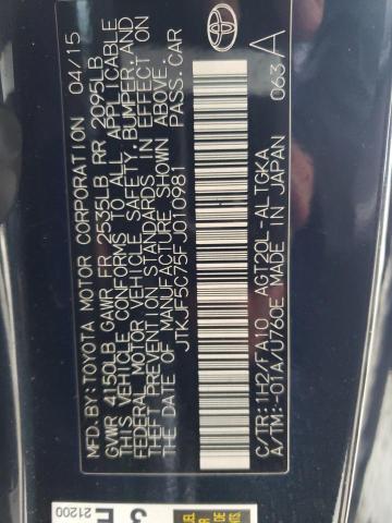 JTKJF5C75FJ010981 - 2015 TOYOTA SCION TC 黑色 照片 12