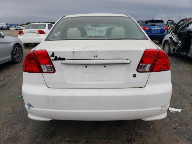 2HGES16584H629369 - 2004 HONDA CIVIC LX WHITE photo 6