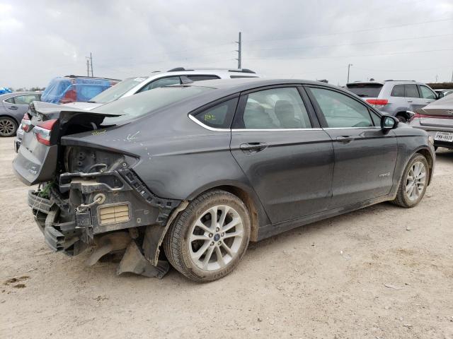 3FA6P0LU2KR119617 - 2019 FORD FUSION SE GRAY photo 3