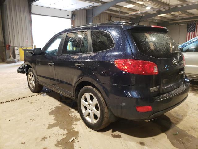 5NMSH73EX9H260887 - 2009 HYUNDAI SANTA FE SE BLUE photo 2