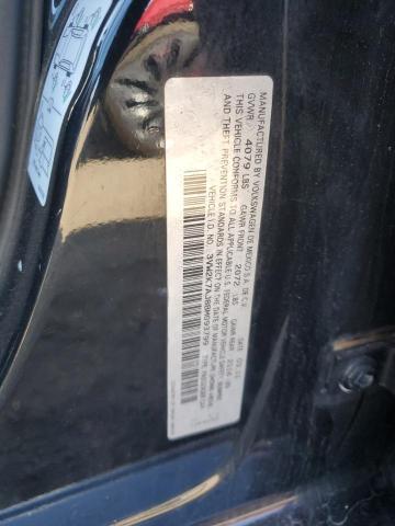 3VW2K7AJ8BM093799 - 2011 VOLKSWAGEN JETTA BASE 黑色 照片 12