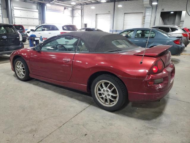 4A3AE85H32E062742 - 2002 MITSUBISHI ECLIPSE SPYDER GT RED photo 2