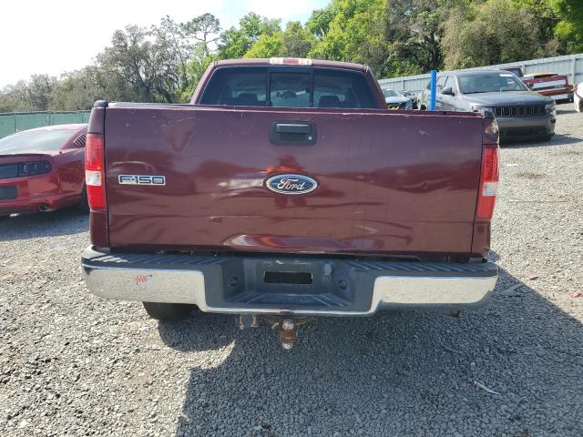 1FTPX12535NA01923 - 2005 FORD F150 MAROON photo 6