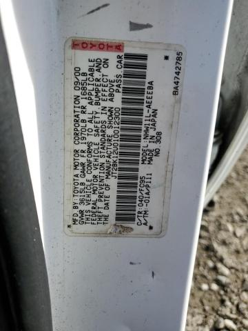 JT2BK12U010012300 - 2001 TOYOTA PRIUS WHITE photo 12