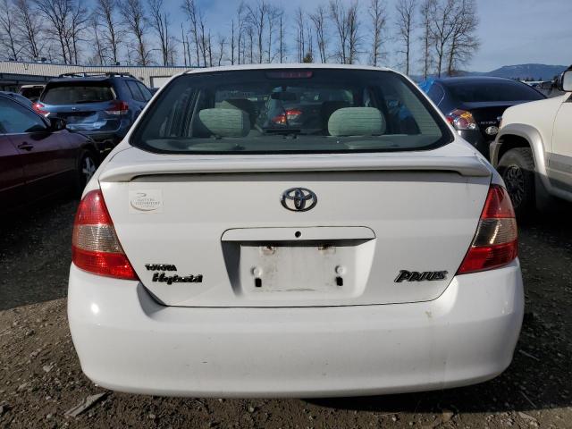 JT2BK12U010012300 - 2001 TOYOTA PRIUS WHITE photo 6