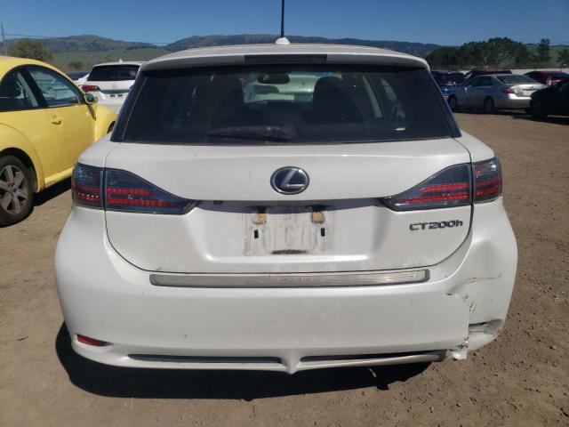 JTHKD5BH4D2169265 - 2013 LEXUS CT 200 WHITE photo 6