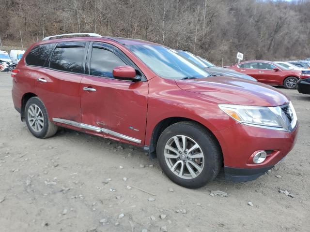 5N1CR2MM8EC657416 - 2014 NISSAN PATHFINDER SV HYBRID RED photo 4