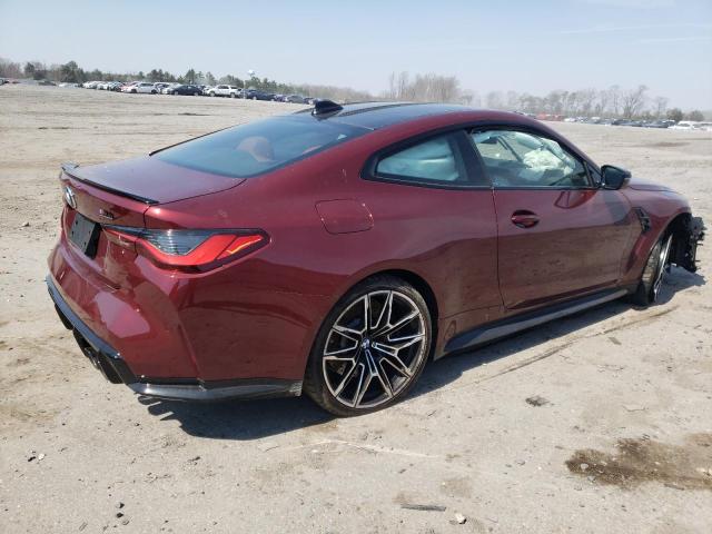 WBS43AZ02PCM93585 - 2023 BMW M4 COMPETITION MAROON photo 3