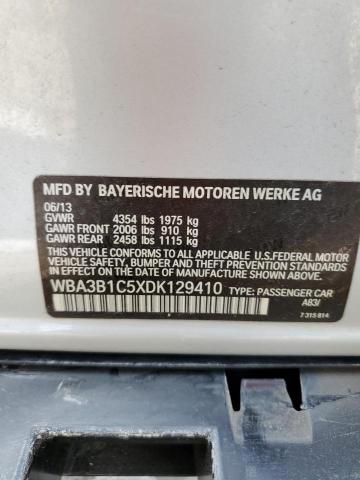 WBA3B1C5XDK129410 - 2013 BMW 320 I SILVER photo 12