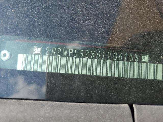 2G2WP552861206133 - 2006 PONTIAC GRAND PRIX 勃艮第红 照片 12