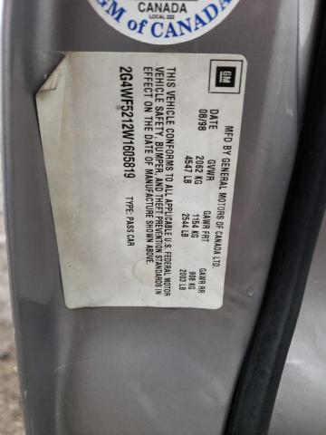 2G4WF5212W1605819 - 1998 BUICK REGAL GS Күміс фото 13