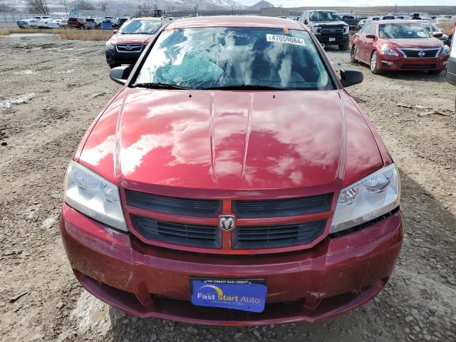 1B3CC4FB5AN137266 - 2010 DODGE AVENGER SXT RED photo 5