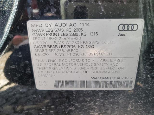 WA1CMAFP9FA070637 - 2015 AUDI Q5 TDI PREMIUM PLUS BLACK photo 12