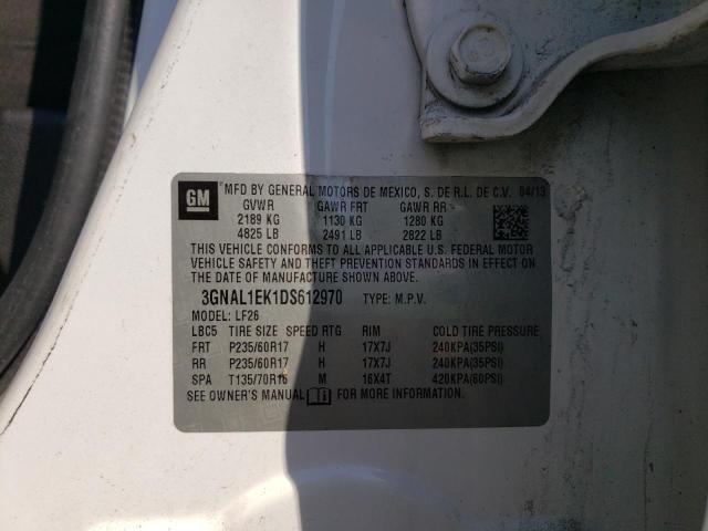 3GNAL1EK1DS612970 - 2013 CHEVROLET CAPTIVA LS 白色 照片 13