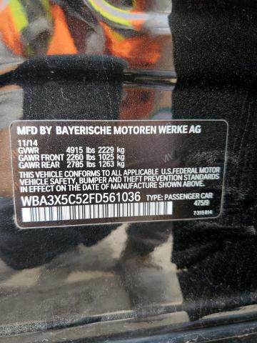 WBA3X5C52FD561036 - 2015 BMW 328 XIGT BLACK photo 12