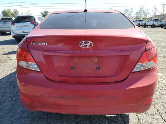 KMHCT4AEXDU537152 - 2013 HYUNDAI ACCENT GLS RED photo 6