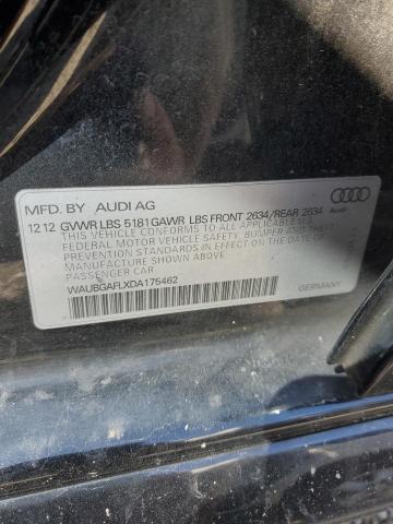 WAUBGAFLXDA175462 - 2013 AUDI S4 PREMIUM PLUS BLACK photo 12