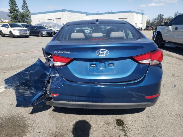 KMHDH4AEXGU491249 - 2016 HYUNDAI ELANTRA SE BLUE photo 6