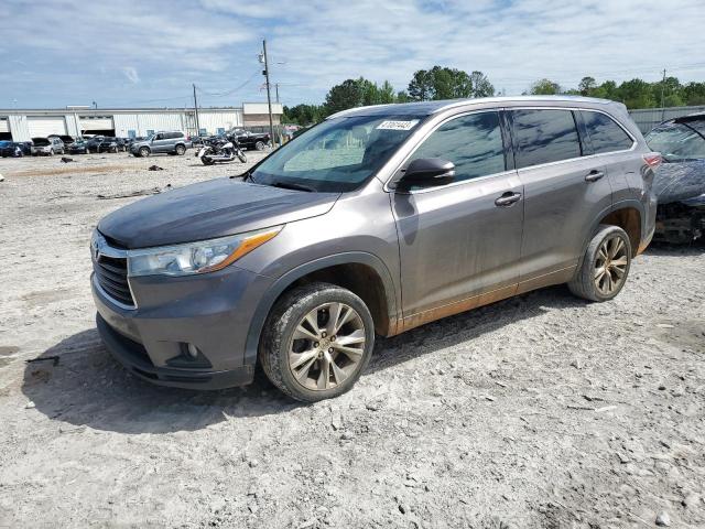 5TDKKRFH5FS103103 - 2015 TOYOTA HIGHLANDER XLE GRAY photo 1