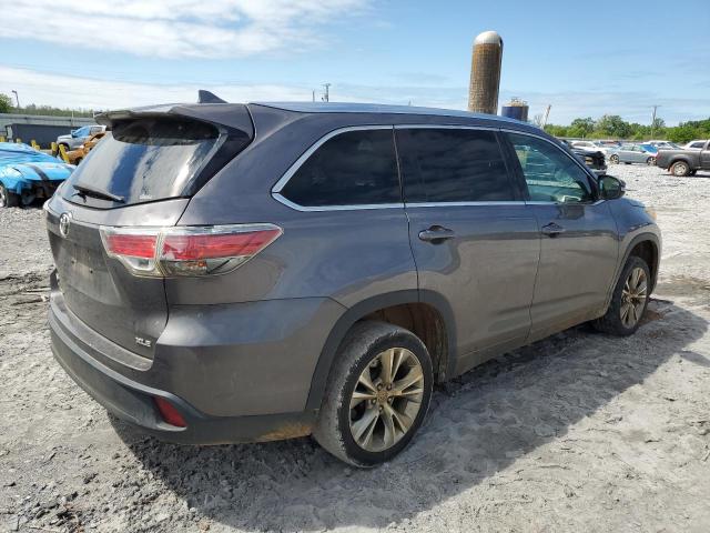 5TDKKRFH5FS103103 - 2015 TOYOTA HIGHLANDER XLE GRAY photo 3