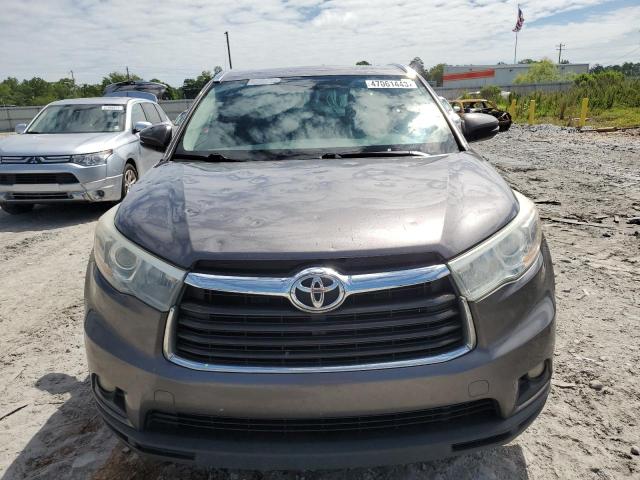 5TDKKRFH5FS103103 - 2015 TOYOTA HIGHLANDER XLE GRAY photo 5
