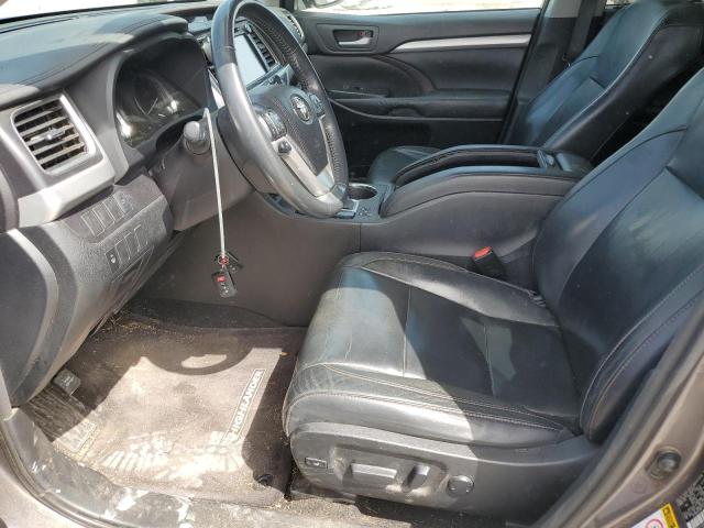 5TDKKRFH5FS103103 - 2015 TOYOTA HIGHLANDER XLE GRAY photo 7